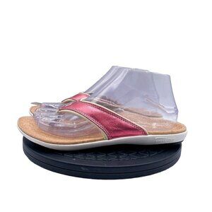 Spenco Yumi Sandal Women’s Size 7 Pink Metallic Flop Orthotic Comfort Thong Shoe